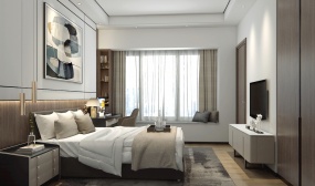 现代简约卧室3D模型设计